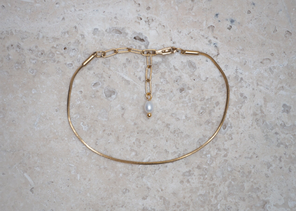 1mm snake bracelet gold 1