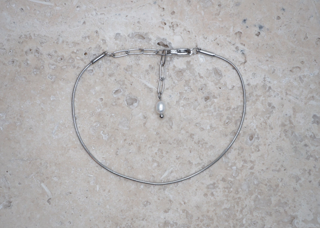 1mm snake bracelet silver 1