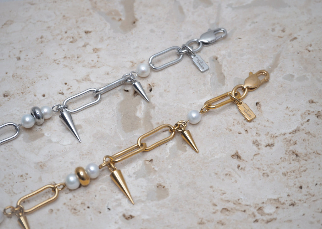 METALLIC MISCHIEF BRACELET | PIERCED PEARL