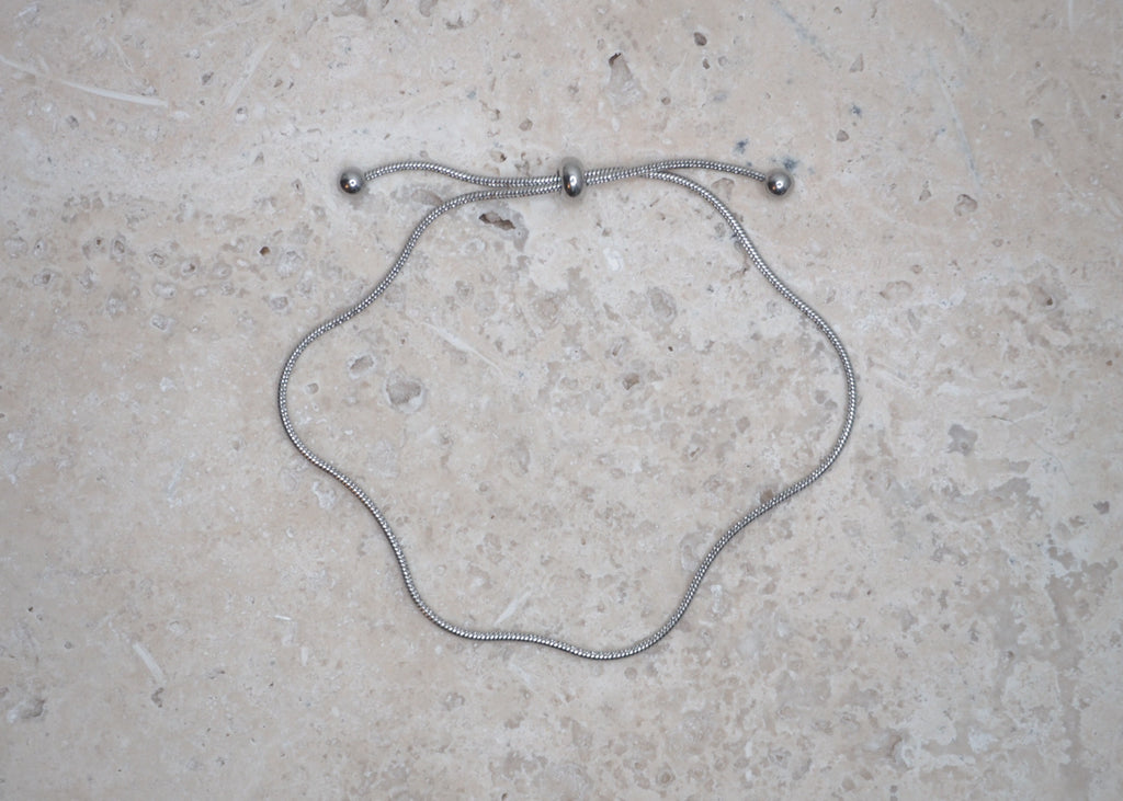 adjustable snake bracelet silver 1