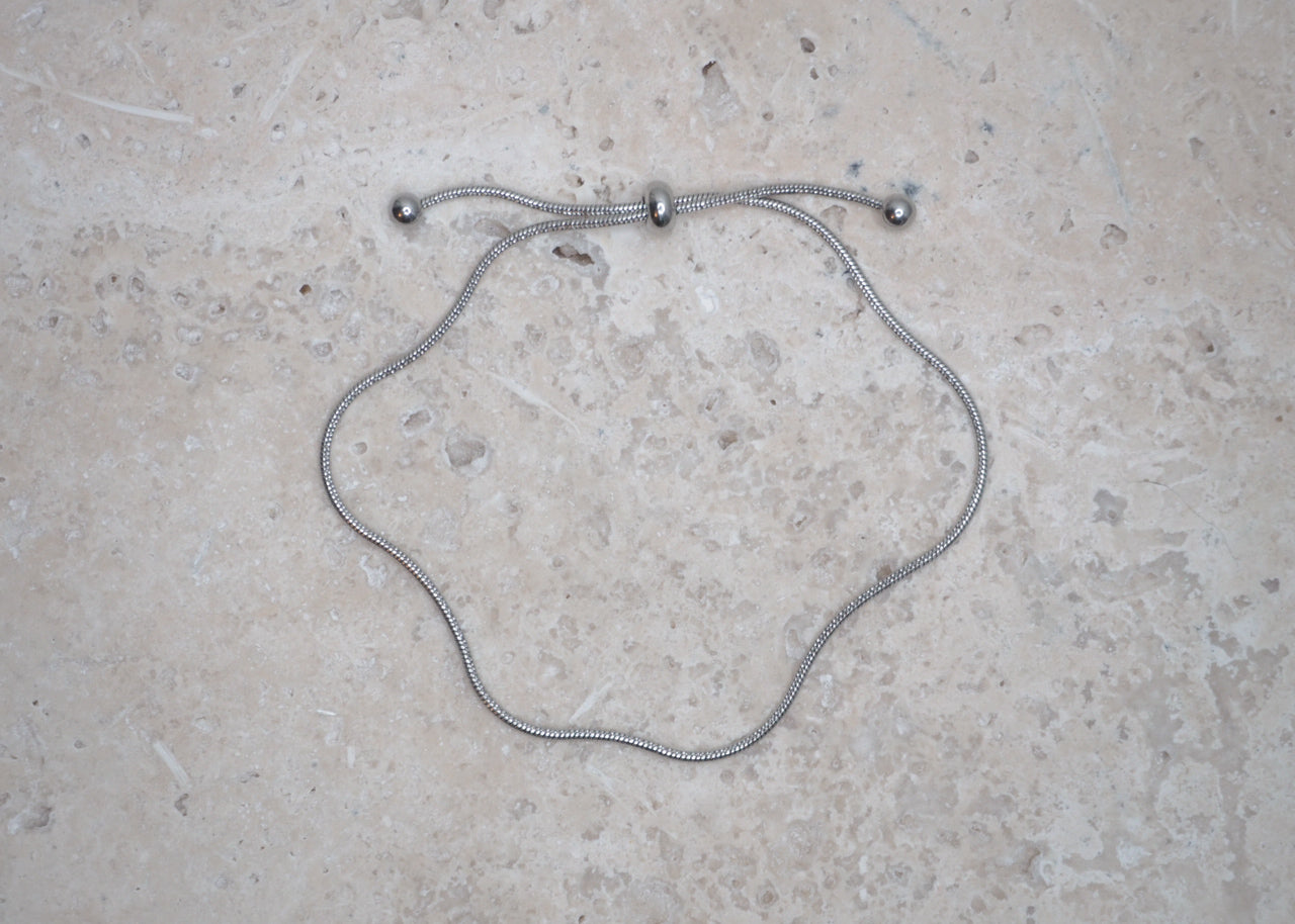adjustable snake bracelet silver 1