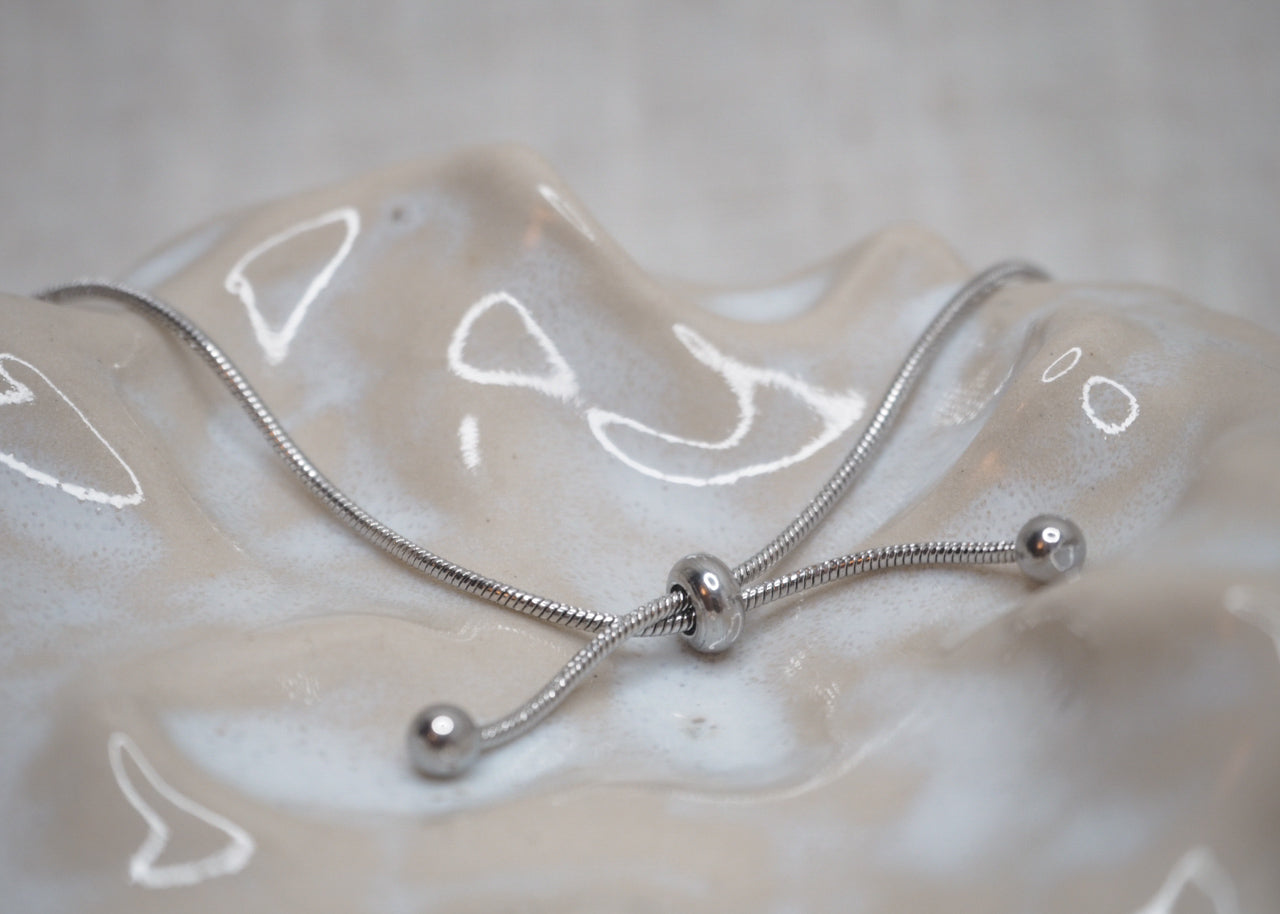 adjustable snake bracelet silver 2