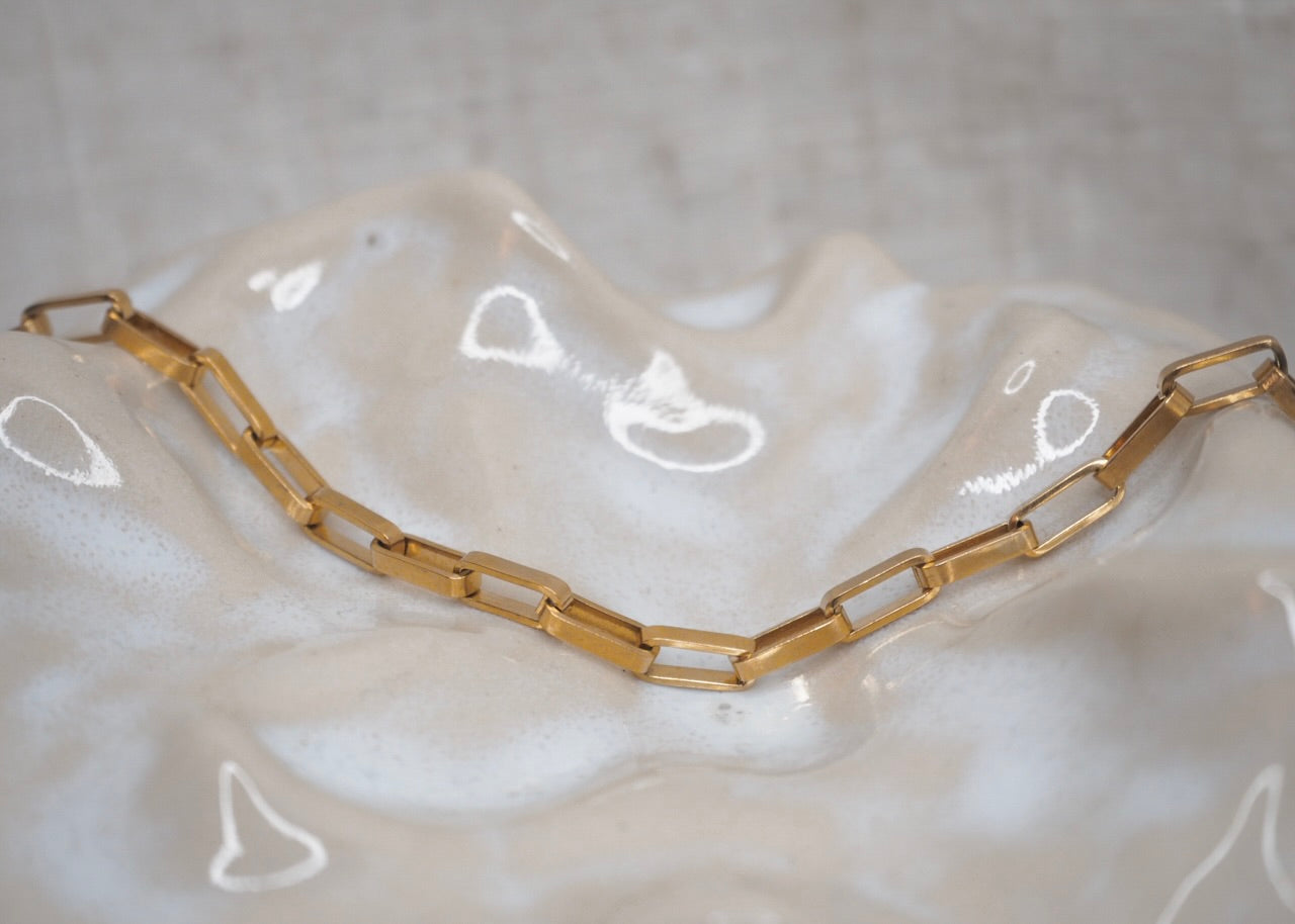 box chain bracelet gold 3
