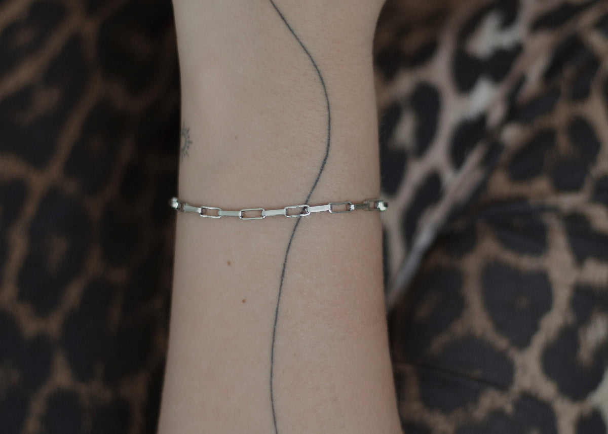 box chain bracelet silver 6