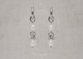double pearl knot hoops silver 1
