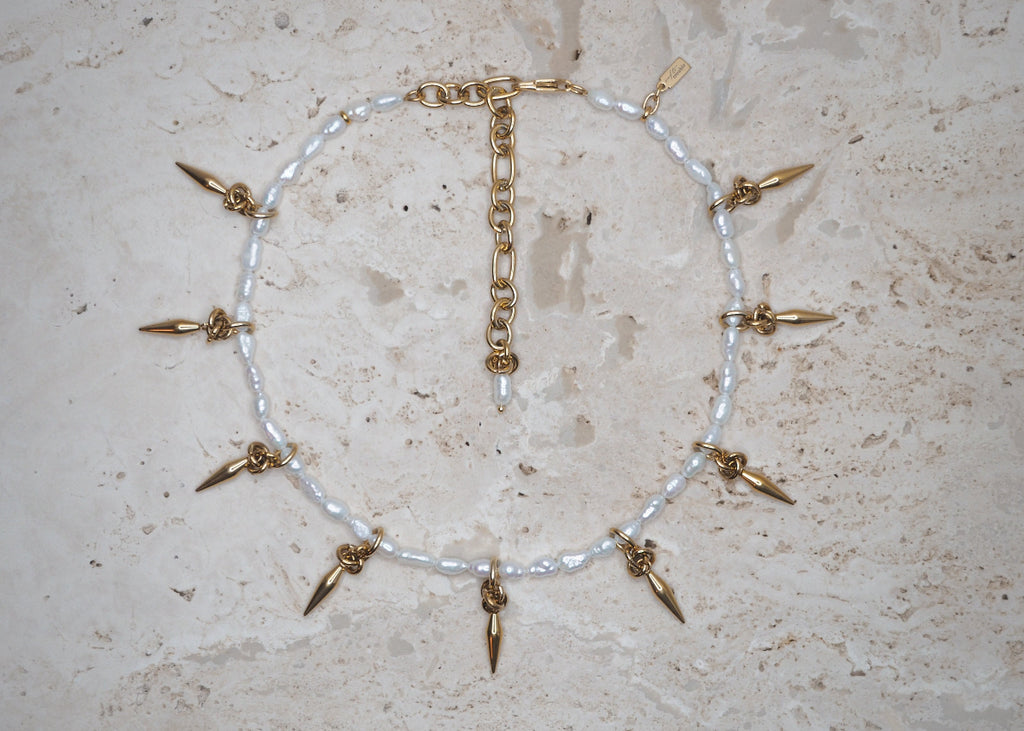 dream spike necklace gold 1