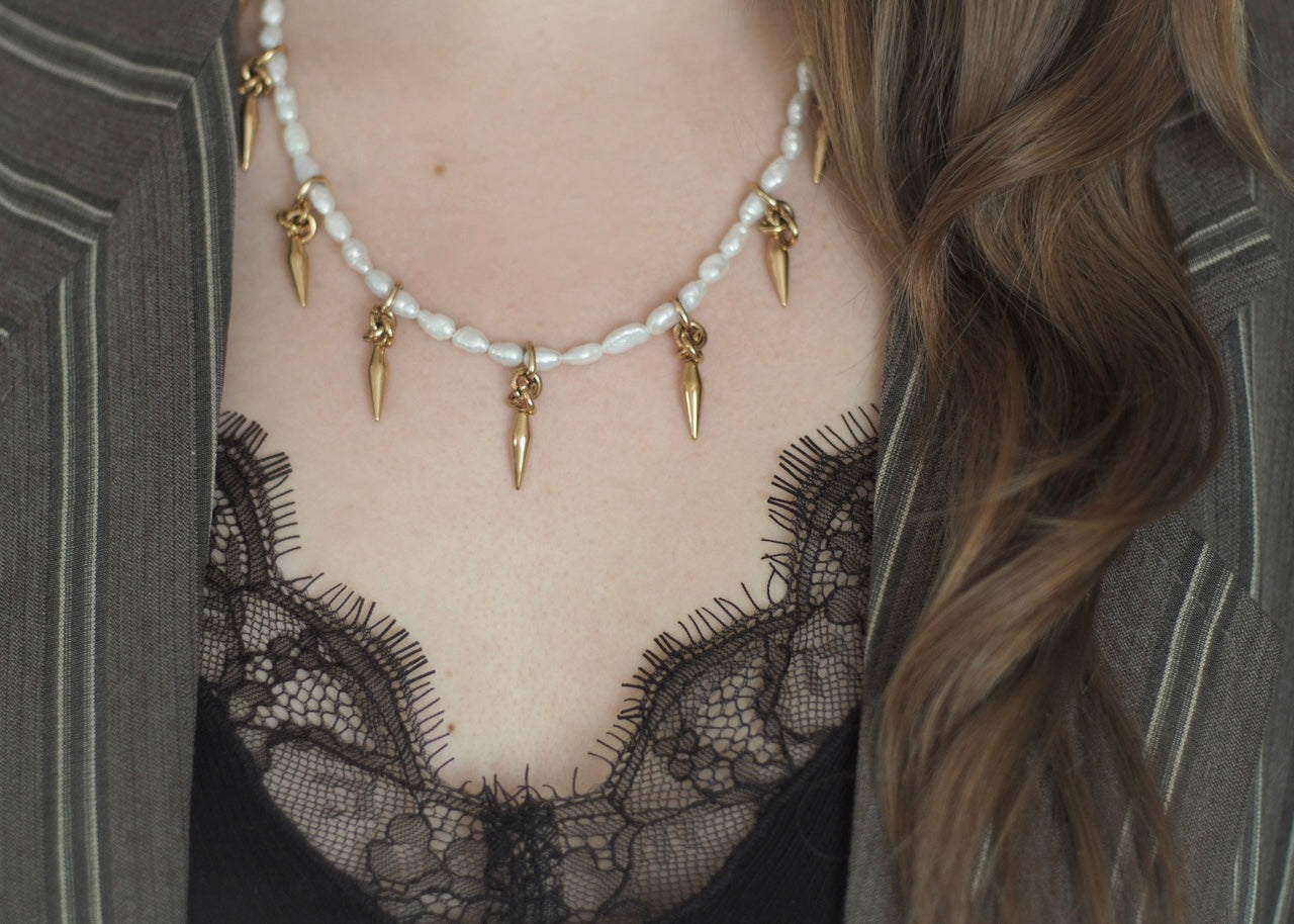 dream spike necklace gold 4