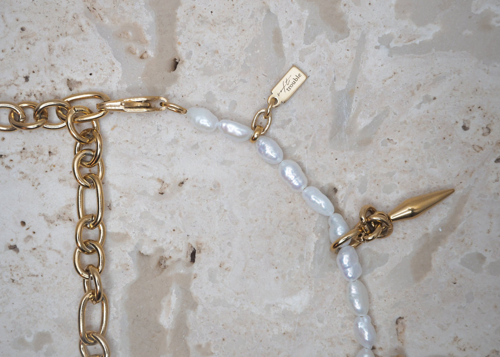 dream spike necklace gold 5