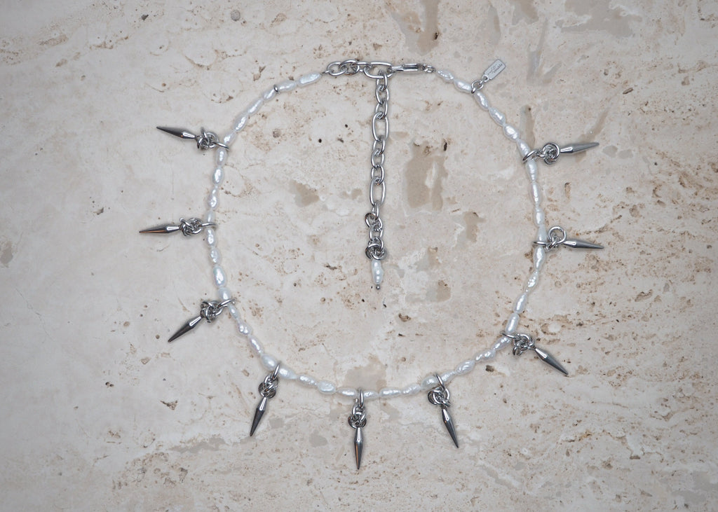 dream spike necklace silver 1