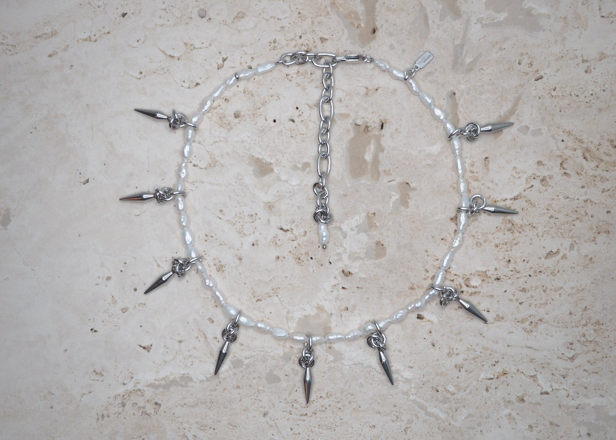 dream spike necklace silver 1