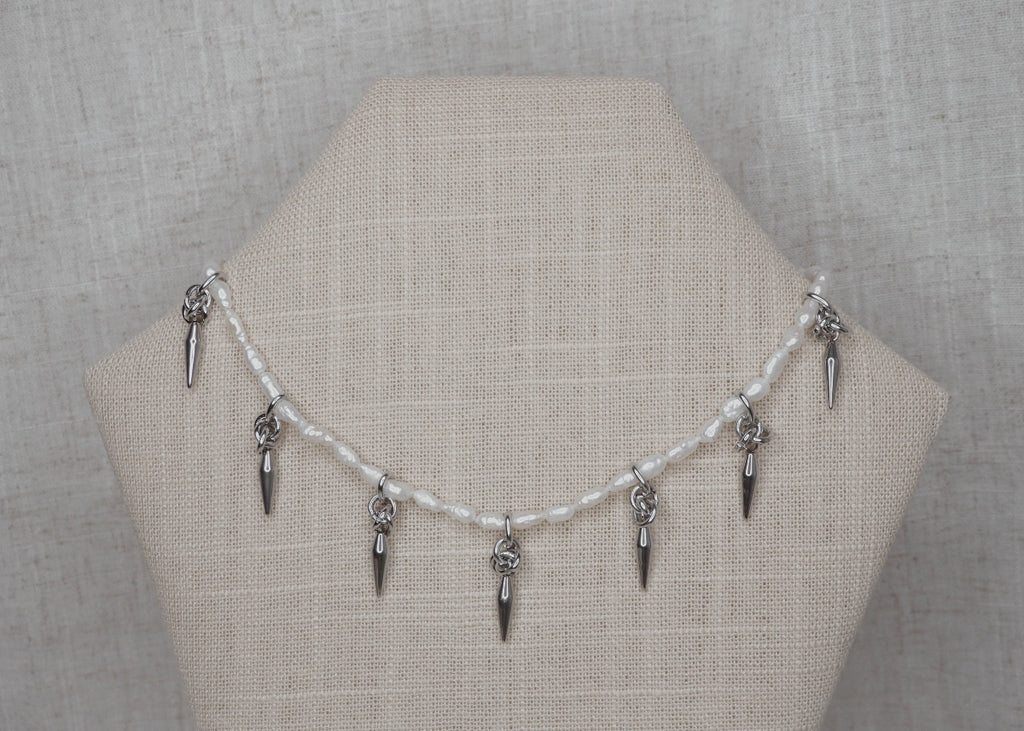dream spike necklace silver 2