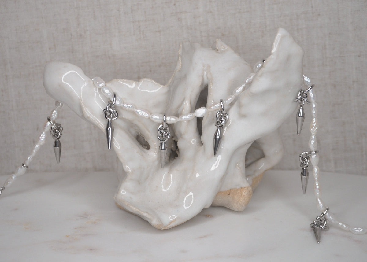 dream spike necklace silver 3