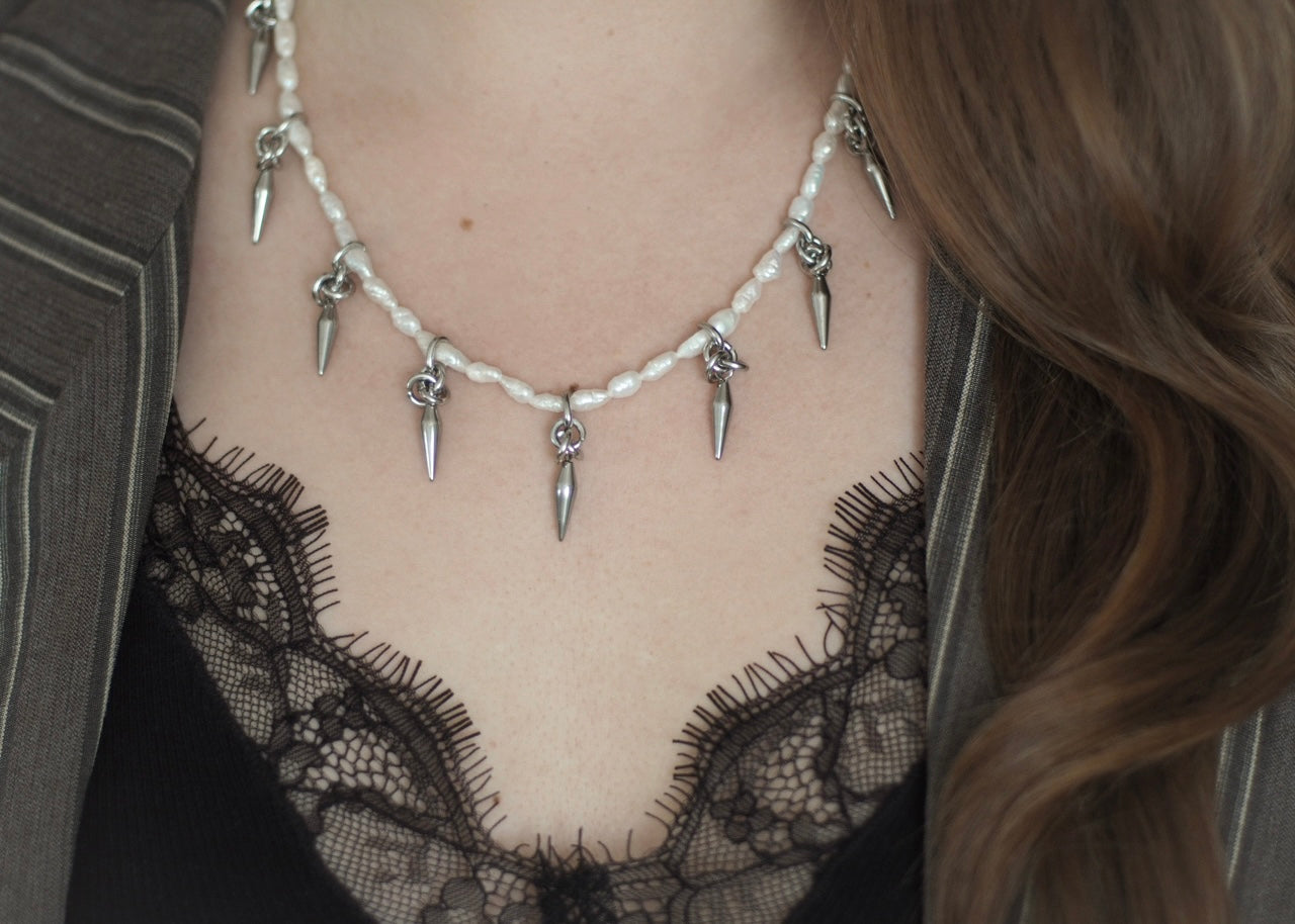 dream spike necklace silver 4
