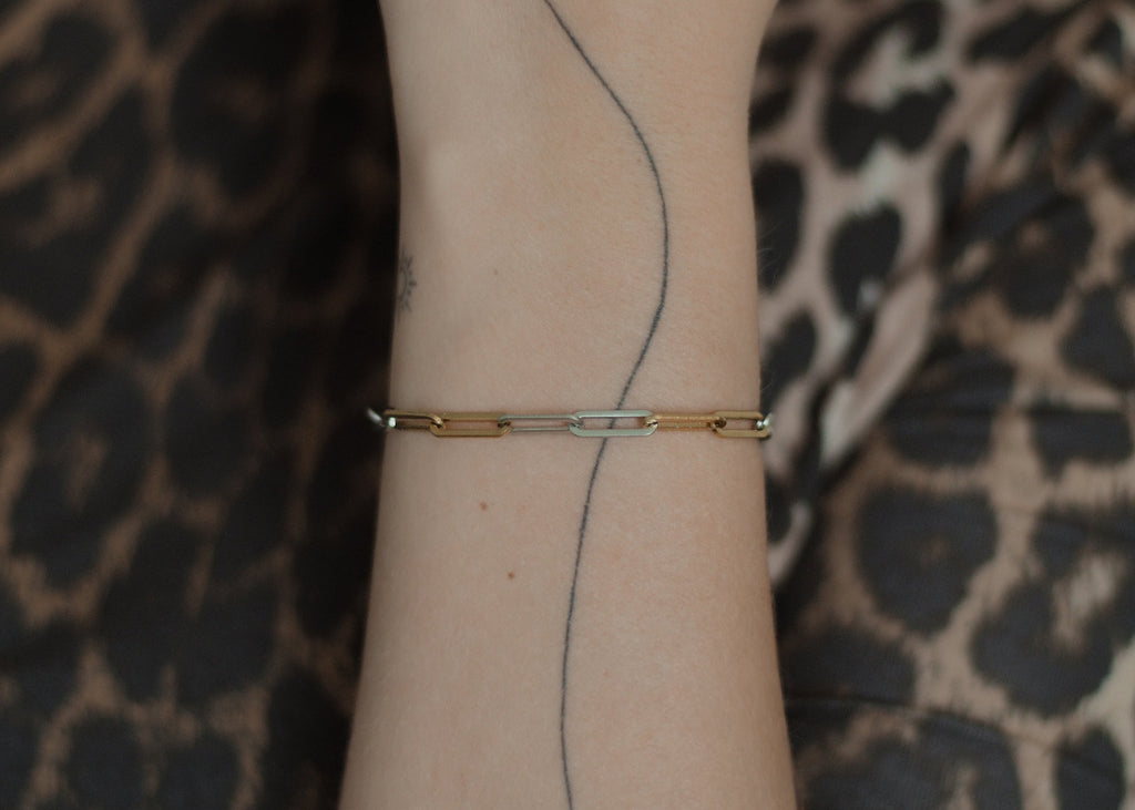 flat paperclip bracelet cold crush 6