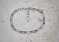 flat paperclip bracelet silver 1