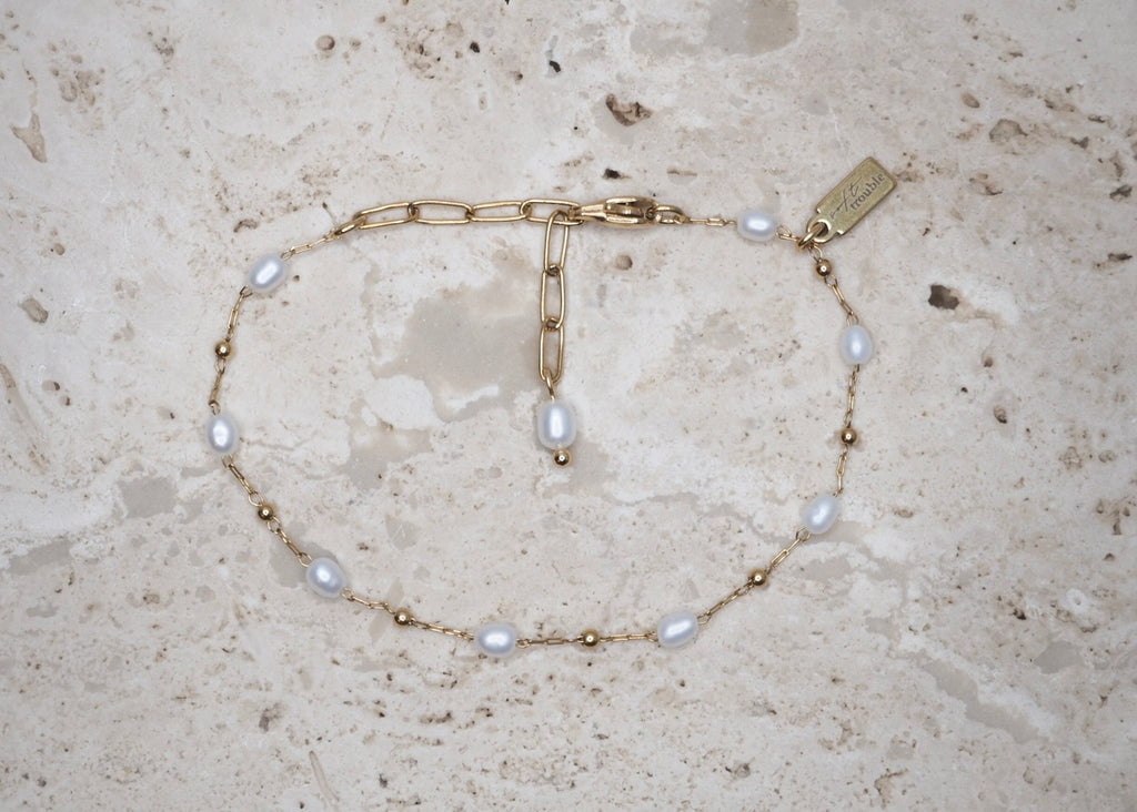 heavenly pearl bracelet gold 1