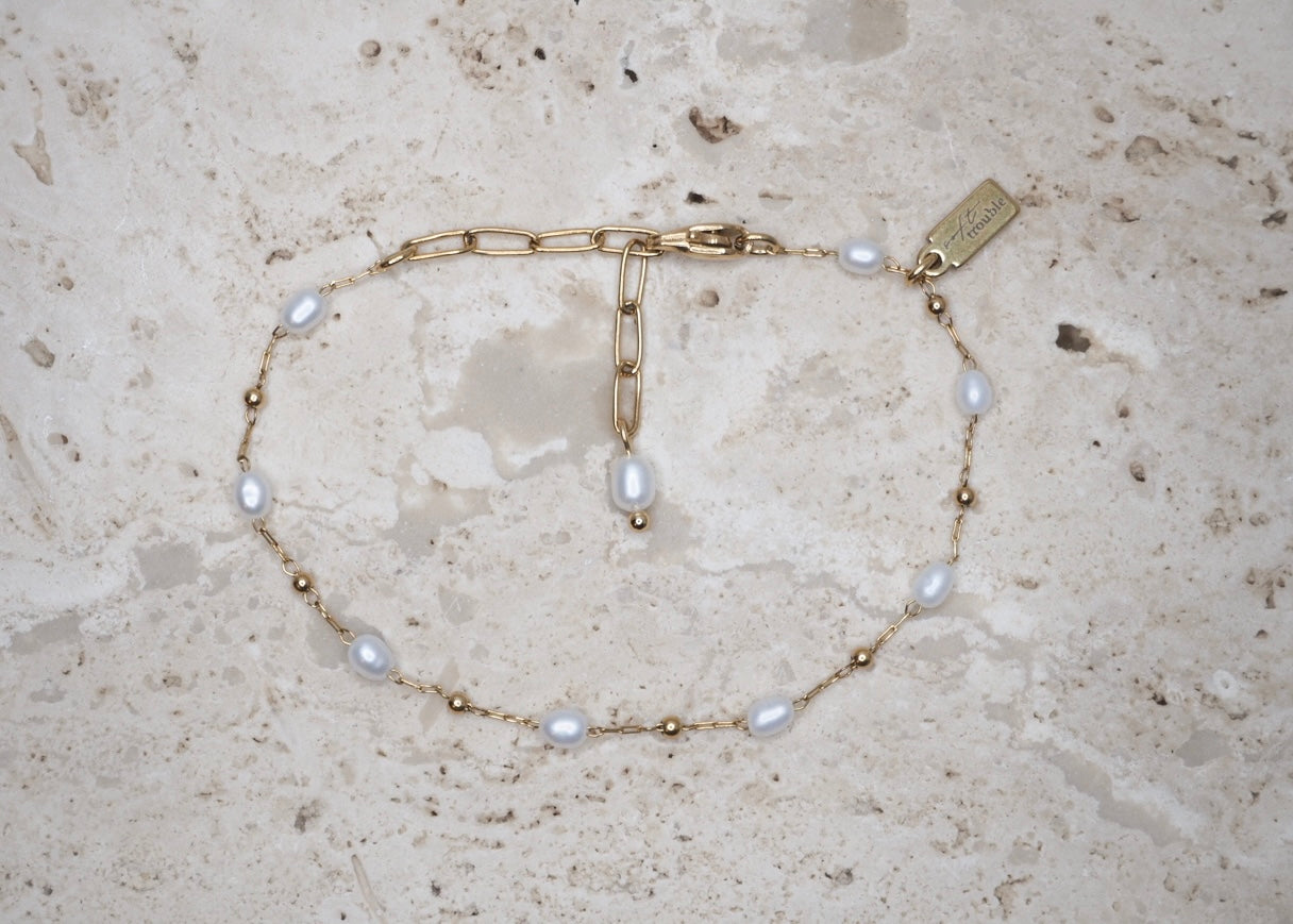 heavenly pearl bracelet gold 1