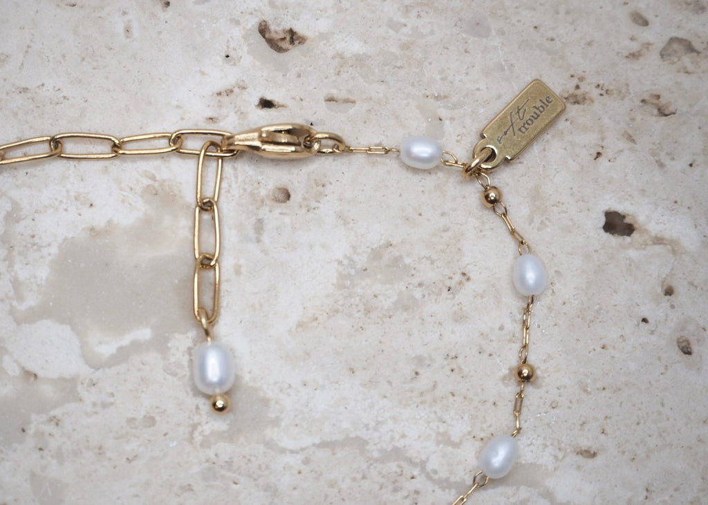 heavenly pearl bracelet gold 3