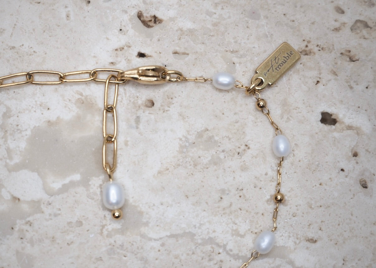 heavenly pearl bracelet gold 3