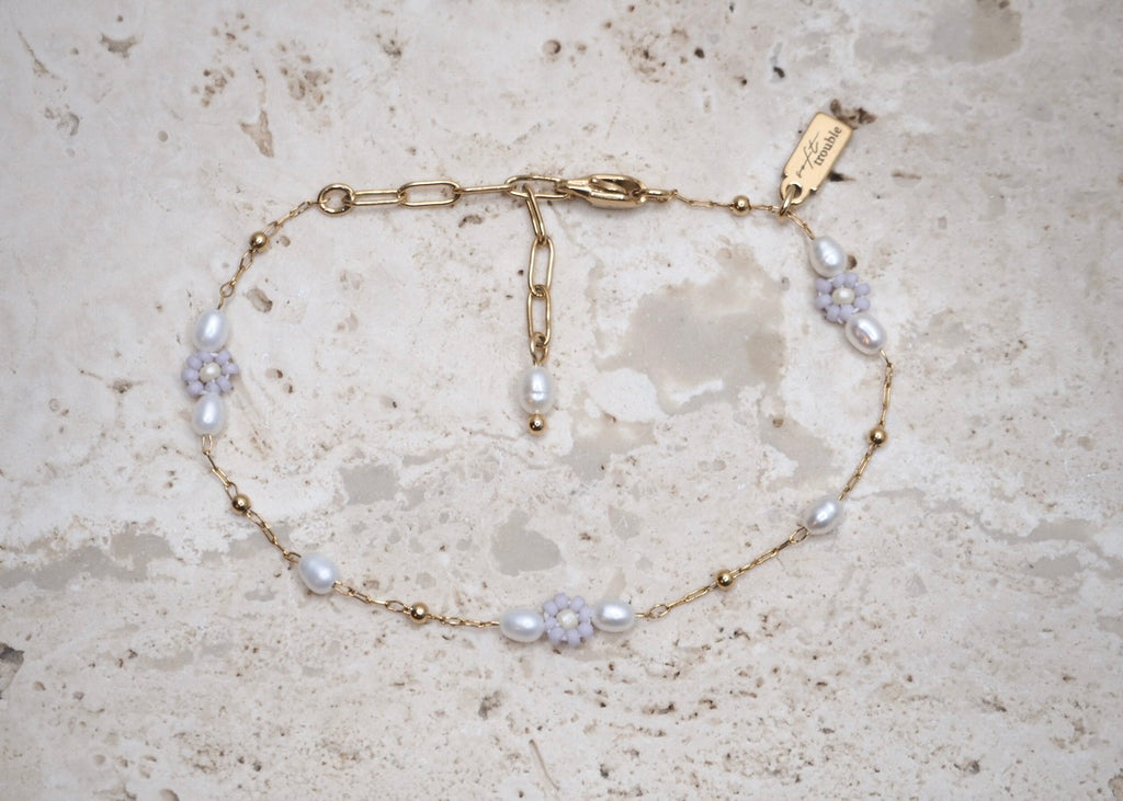 heavenly florals bracelet gold | lavender haze 1