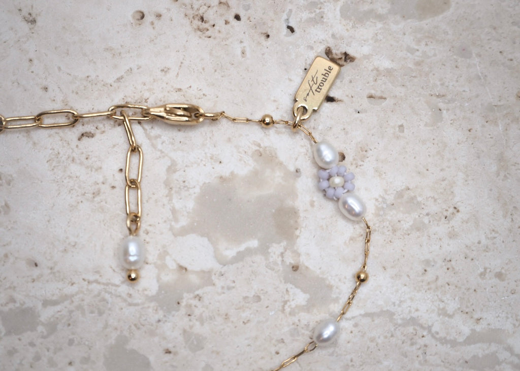 heavenly florals bracelet gold | lavender haze 3