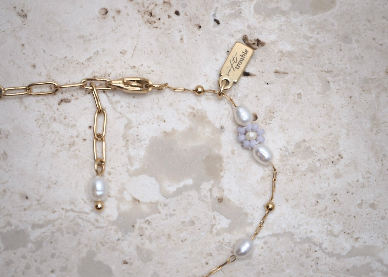 heavenly florals bracelet gold | lavender haze 3