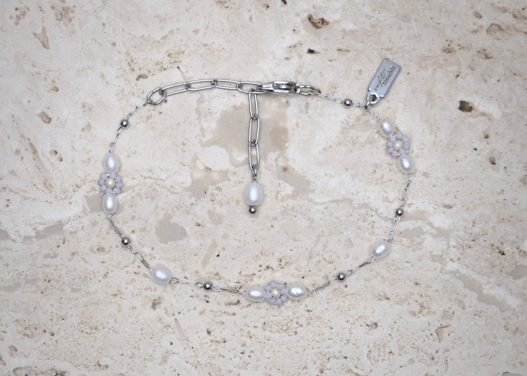 heavenly florals bracelet silver | lavender haze 1