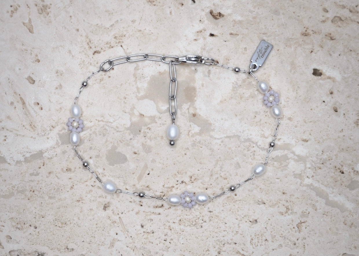 heavenly florals bracelet silver | lavender haze 1