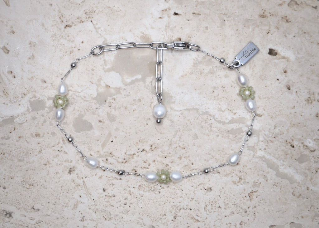 heavenly florals bracelet silver | serene sage 1