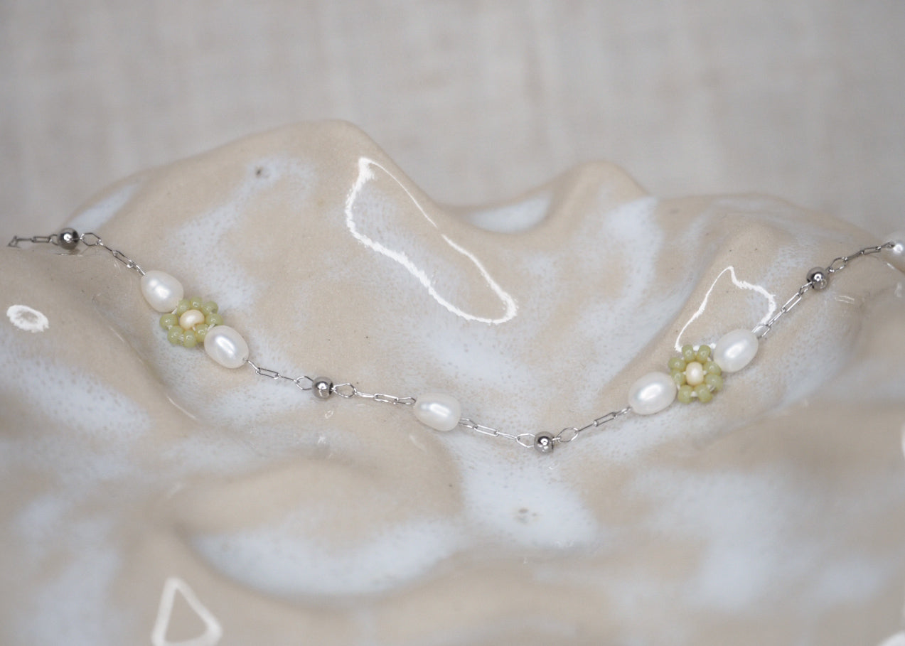 heavenly florals bracelet silver | serene sage 2