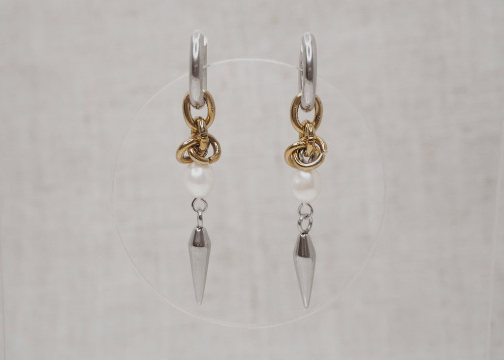 knot pearl spike hoops heat wave 1
