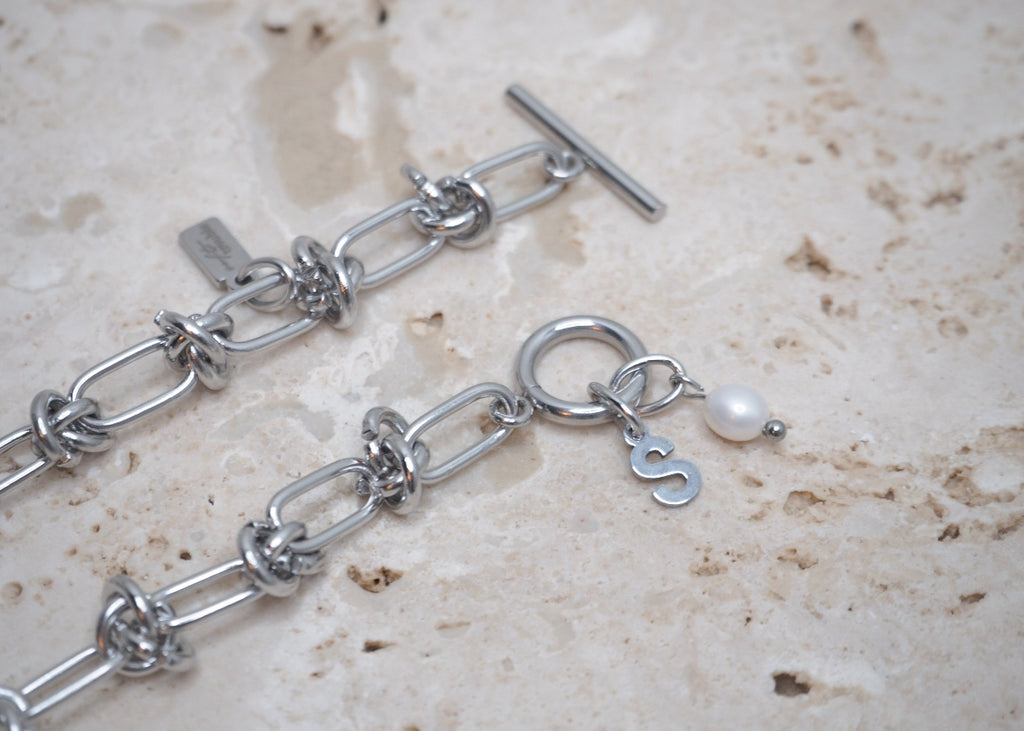 knots & toggle clasp bracelet silver 6
