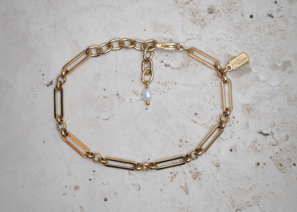 linked chain bracelet gold 1