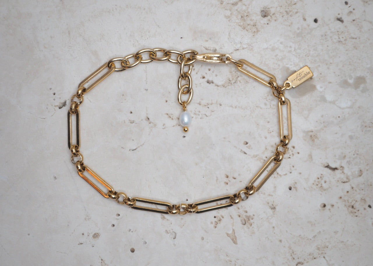 linked chain bracelet gold 1