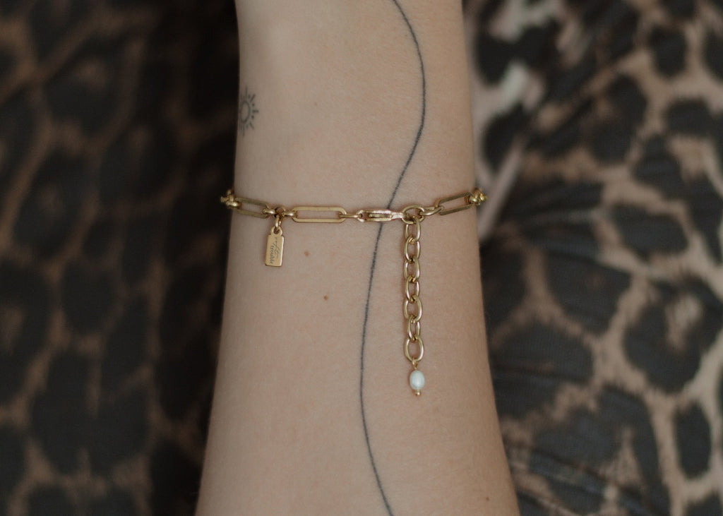 linked chain bracelet gold 4