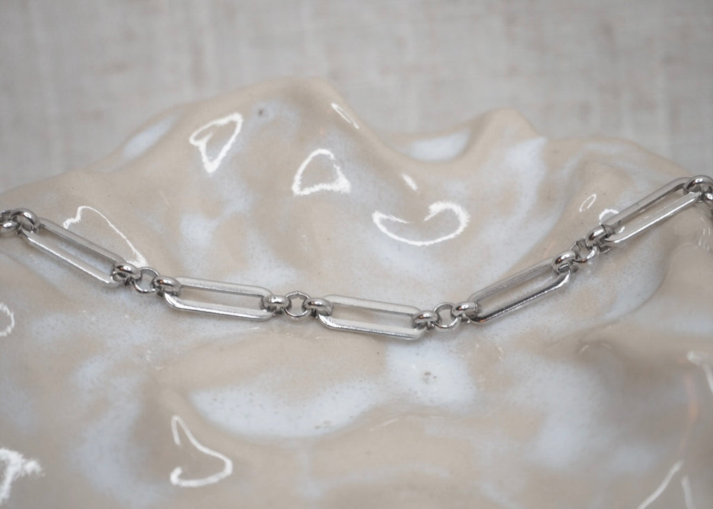 linked chain bracelet silver 3