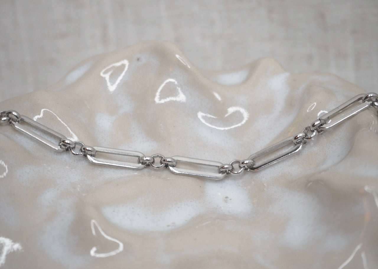 linked chain bracelet silver 3