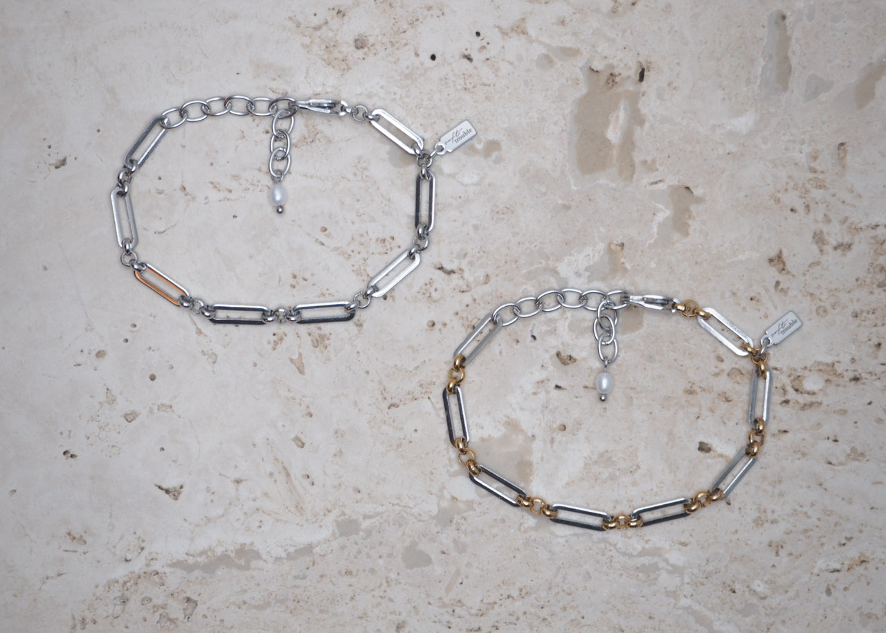linked chain bracelet silver 5