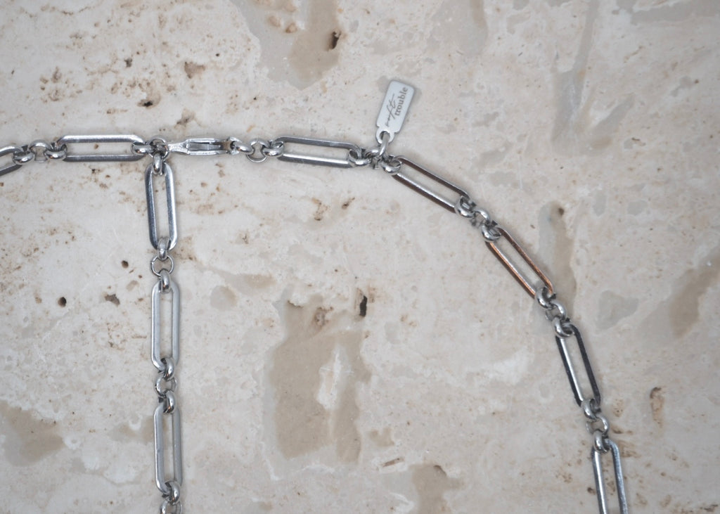 linked chain necklace silver 5