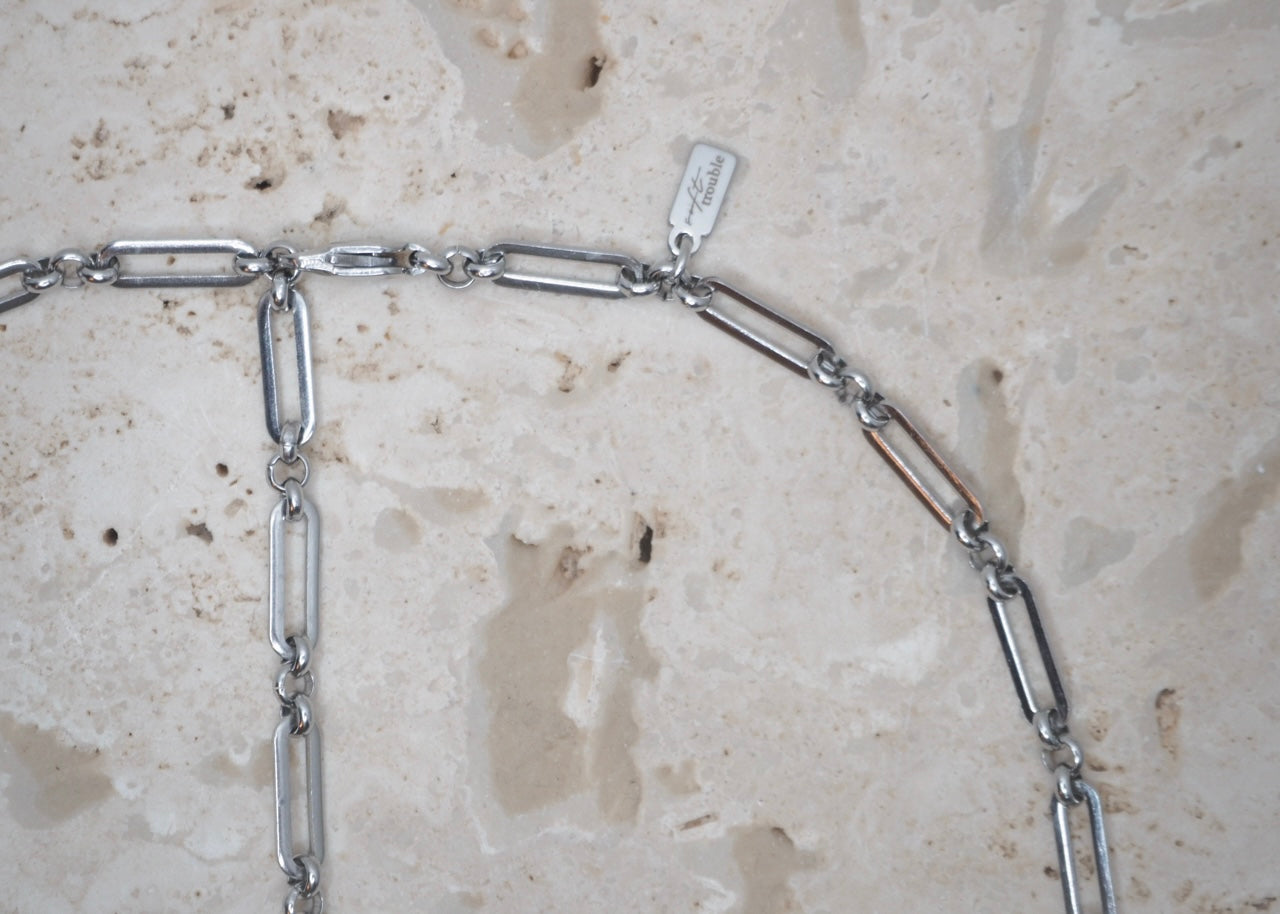linked chain necklace silver 5