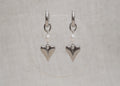 pearl heart hoops silver 1