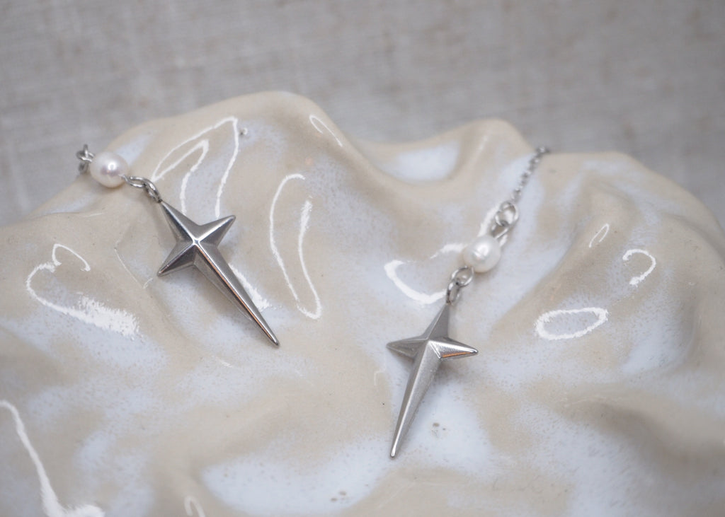pearl spike threads silver 2