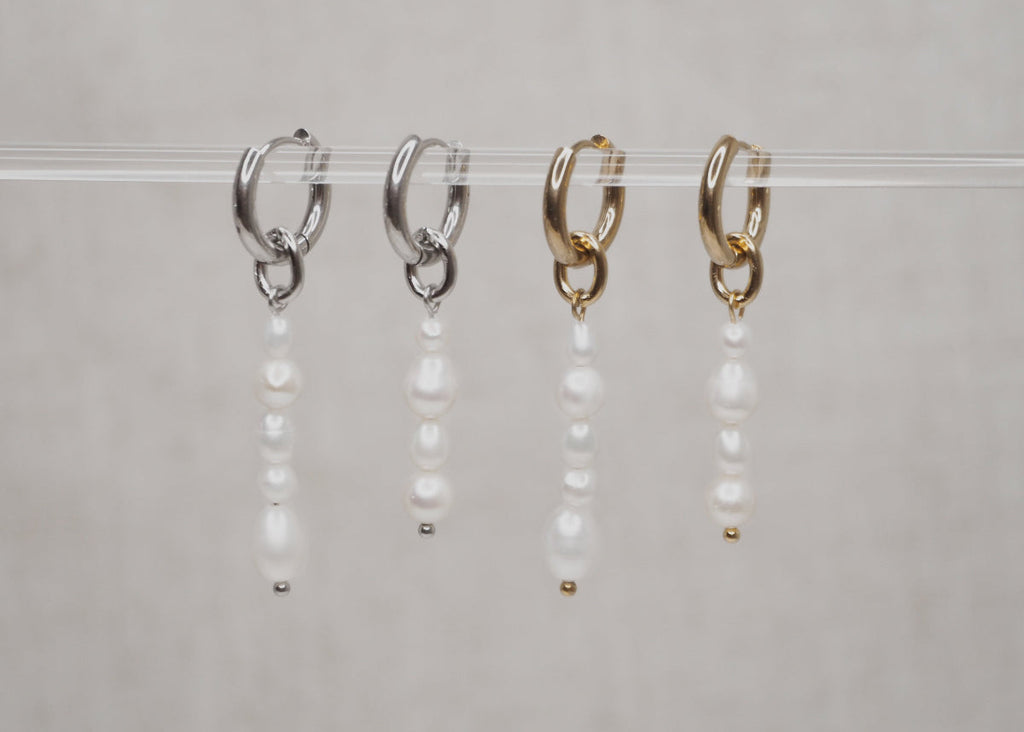 pearl string hoops 