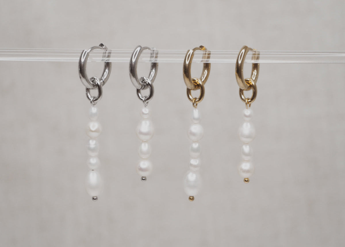 pearl string hoops 
