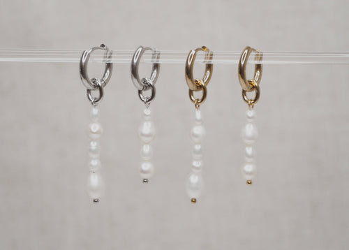 pearl string hoops 