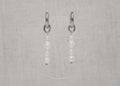 pearl string hoops silver | short 1