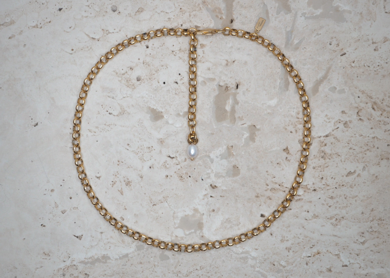 rolo necklace gold 1