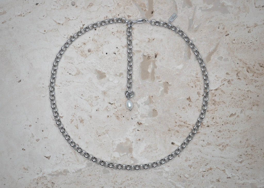 rolo necklace silver 1