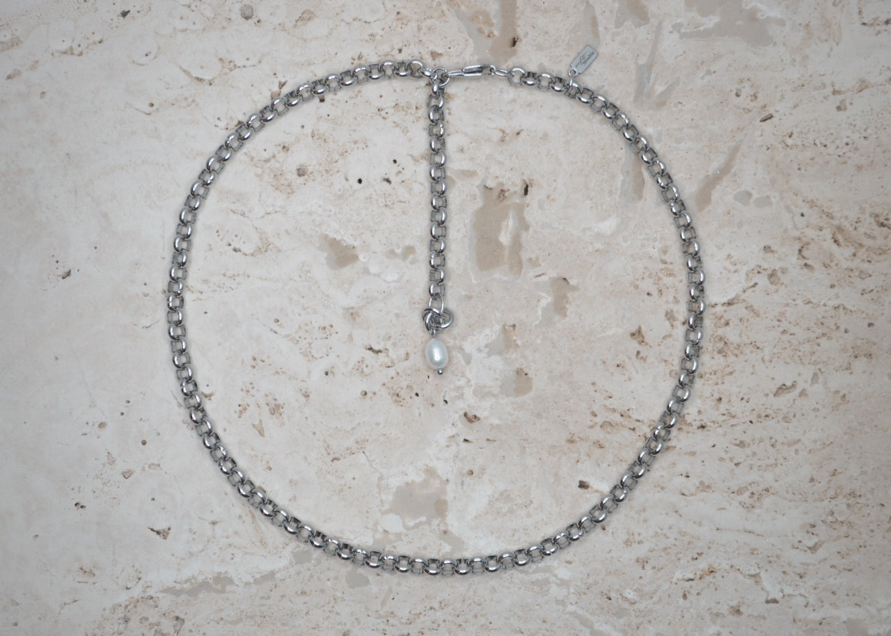 rolo necklace silver 1