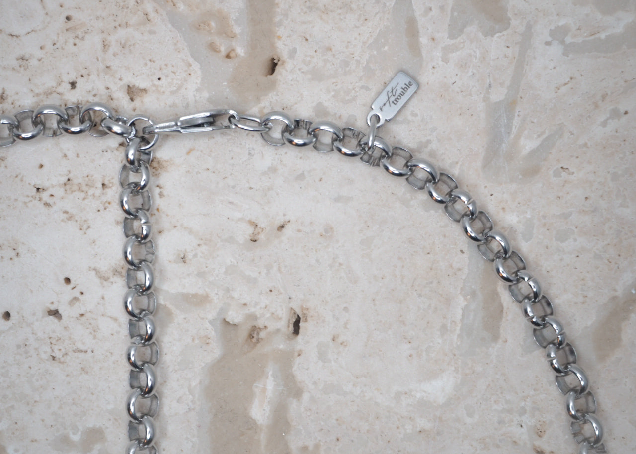 rolo necklace silver 3